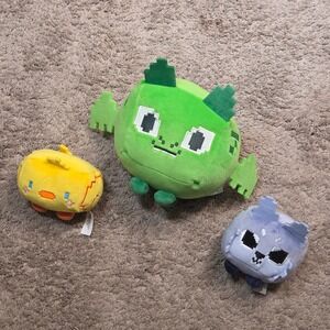 Pet Simulator X Plush Bundle Green Dragon Blue Wolf Yellow Chick Roblox‎ Lot